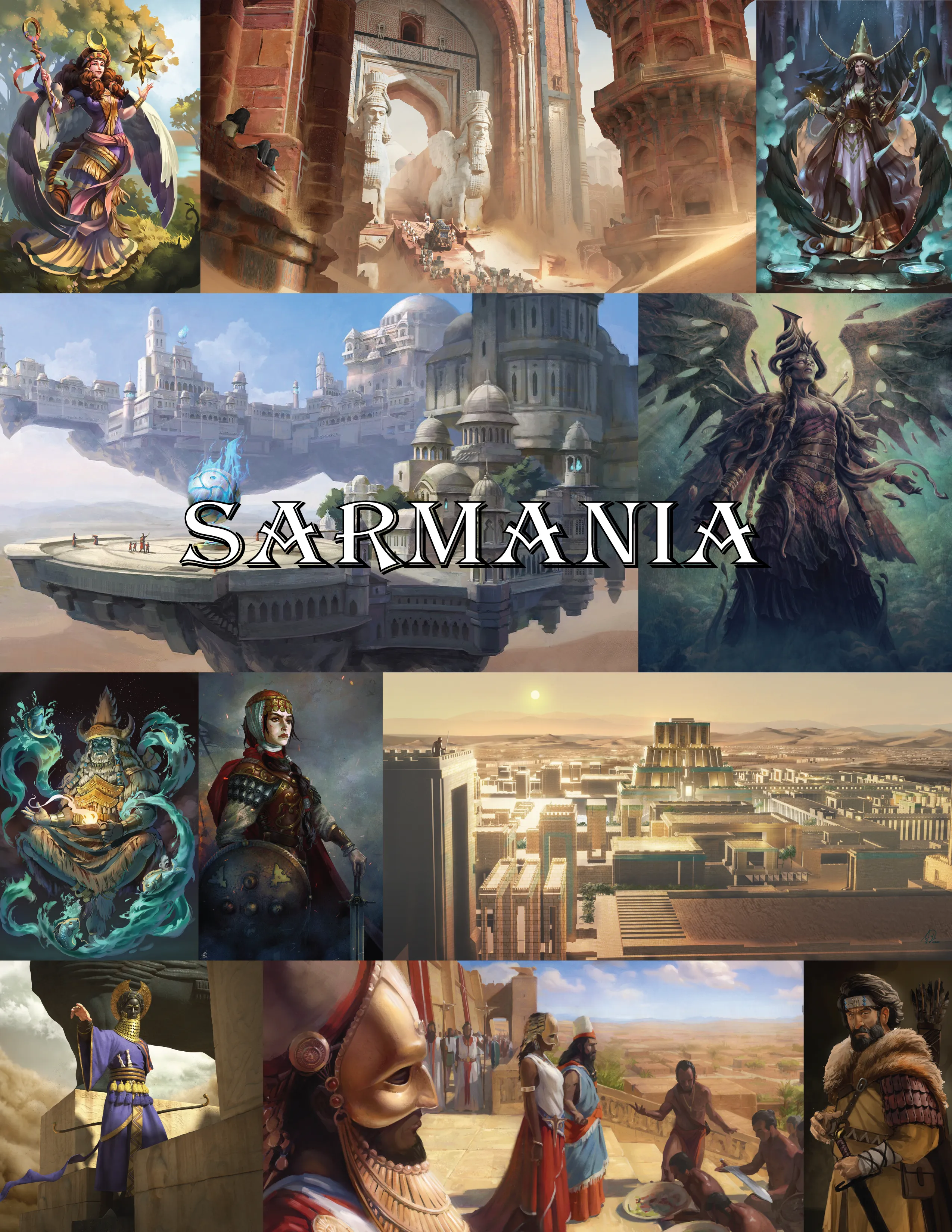 A collage of images representing Sarmania